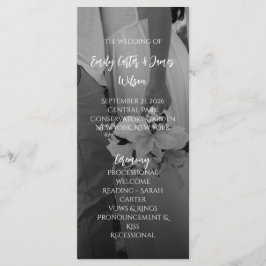 Elegant Black And White Wedding Programm