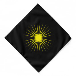 Elegant Black Bandana with Shimmering Star Design Halstuch