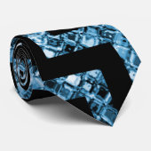 Elegant Black Blue Glitter Krawatte (Gerollt)