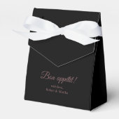 Elegant Black Bon Appetit Personalisiert Geschenkschachtel (Vorderseite)