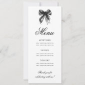 Elegant Black Bow 16th Birthday Party Program Menu Einladung (Rückseite)