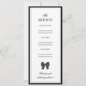 Elegant Black Bow 16th Birthday Program Menu  Einladung (Rückseite)