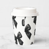 Elegant Black Bow Birthday Pappbecher (Rechts)