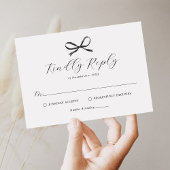 Elegant Black Bow Wedding RSVP
