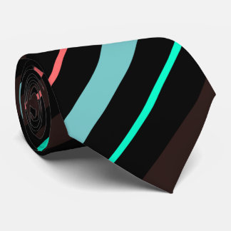 Elegant Black Brown Blue Stripes Groom Gift   Krawatte