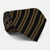 Elegant black &brown stripes groomsmen wedding krawatte (Gerollt)