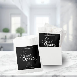Elegant Black Business Logo Calligraphy Vielen Dan Geschenktütchen