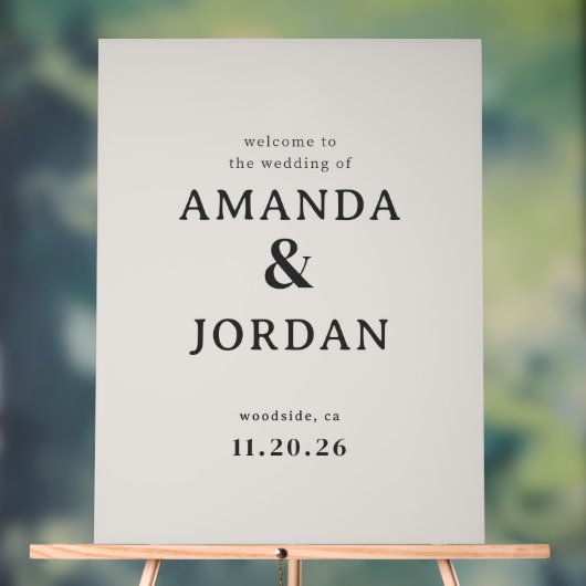 Elegant Black Calligraphy Acrylschild (Neutral)