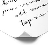 Elegant Black Calligraphy Bloody Mary Bar Sign Poster (Ecke)