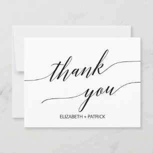 Elegant Black Calligraphy Danke Card