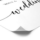 Elegant Black Calligraphy Taco 'Bout A Wedding Poster (Ecke)