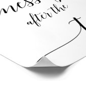 Elegant Black Calligraphy Verlasse ein Meldungszei Poster (Ecke)