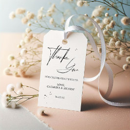 Elegant Black Calligraphy Vielen Dank für Ihre Unt Geschenkanhänger