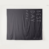 Elegant Black Calligraphy Wandteppich (Vorderseite (Horizontal))