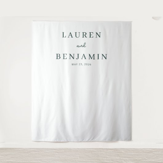 Elegant Black Calligraphy Wandteppich (Vorderseite)