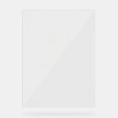 Elegant Black Calligraphy With Floral Acrylschild (Vorderseite)