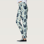 Elegant Black Cat Chic Leggings (Links)