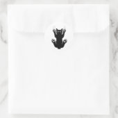 Elegant Black Cat Illustration Runder Aufkleber (Tasche)