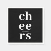 Elegant Black Christmas Napkin | Classic Holiday Serviette (Vorderseite)