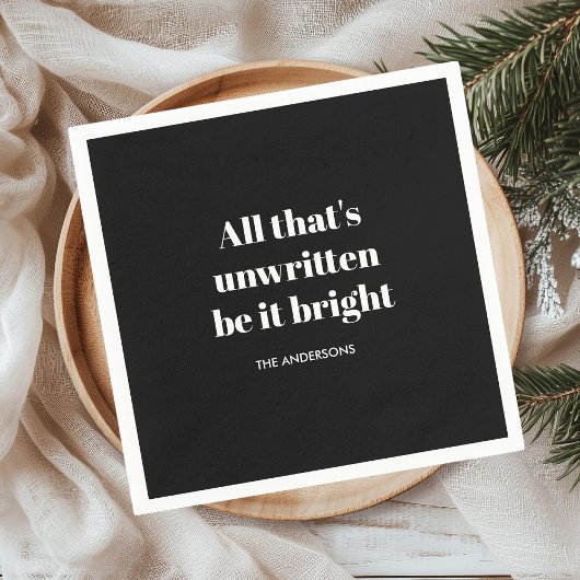 Elegant Black Christmas Napkin | Klassischer Urlau Serviette