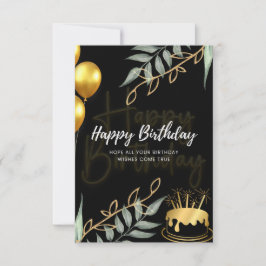Elegant Black Congratulations cards RSVP Karte