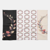 Elegant black cream and rose clay geschirrtuch (Horizontal)