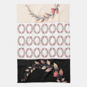 Elegant black cream and rose clay geschirrtuch (Vertikal)