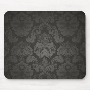 Elegant Black Damask Mousepad