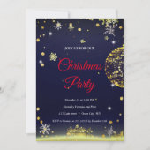 Elegant Black Diamonds Stars Weihnachten Einladung (Vorderseite)