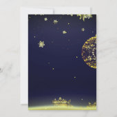 Elegant Black Diamonds Stars Weihnachten Einladung (Rückseite)