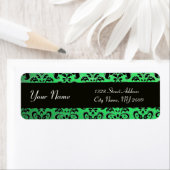 ELEGANT BLACK EMERALD GREEN DAMASK (Insitu)