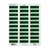 ELEGANT BLACK EMERALD GREEN DAMASK (Vorne)