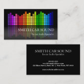 Elegant Black Equalizer DJ Music Visitenkarte (Vorne/Hinten)
