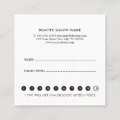 Elegant Black FALSCH Silver Loyalty Card Treuekarte (Rückseite)