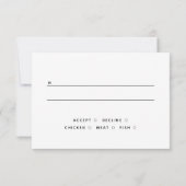 Elegant Black Floral Boho Wedding | Wahl RSVP Karte (Rückseite)