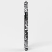 Elegant Black Floral Damask Case-Mate iPhone Hülle (Hinten/Rechts)