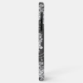 Elegant Black Floral Damask Case-Mate iPhone Hülle (Hinten/Links)