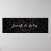 Elegant Black Floral Damasks 2 Poster (Vorne)