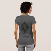 Elegant Black Floral Paisley Mandala T-Shirt (Schwarz voll)