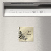 Elegant Black Floral Paisley Save the Date Vintag Magnet (In Situ (Geschirrspüler))