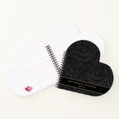 Elegant Black Floral Pattern Sketchbook Notizblock (Innenseite)