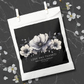 Elegant Black Floral Wedding Vielen Dank Geschenktütchen