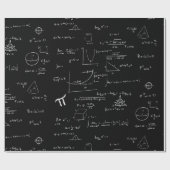 Elegant Black Formulas Equations Math Geschenkpapier (Flach)
