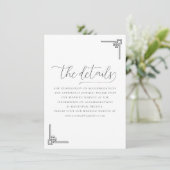 Elegant Black Geometric Details Begleitkarte (Stehend Vorderseite)