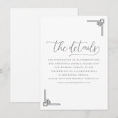 Elegant Black Geometric Details Begleitkarte (Vorne/Hinten)