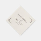 Elegant Black Geometric Serviette (Ecke)