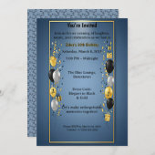 Elegant Black Gold 30th Birthday Party Invitation Einladung (Vorne/Hinten)