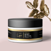 Elegant Black & Gold 4 OZ 120ml Cosmetic Jar Label