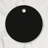 Elegant Black Gold 80. Geburtstag Round Geschenkanhänger (Rückseite)