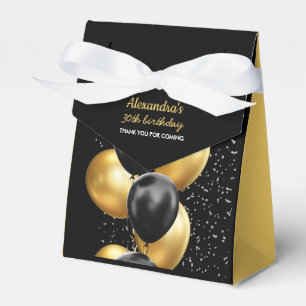 Elegant Black Gold Balloon Chic Geburtstag Vielen  Geschenkschachtel
